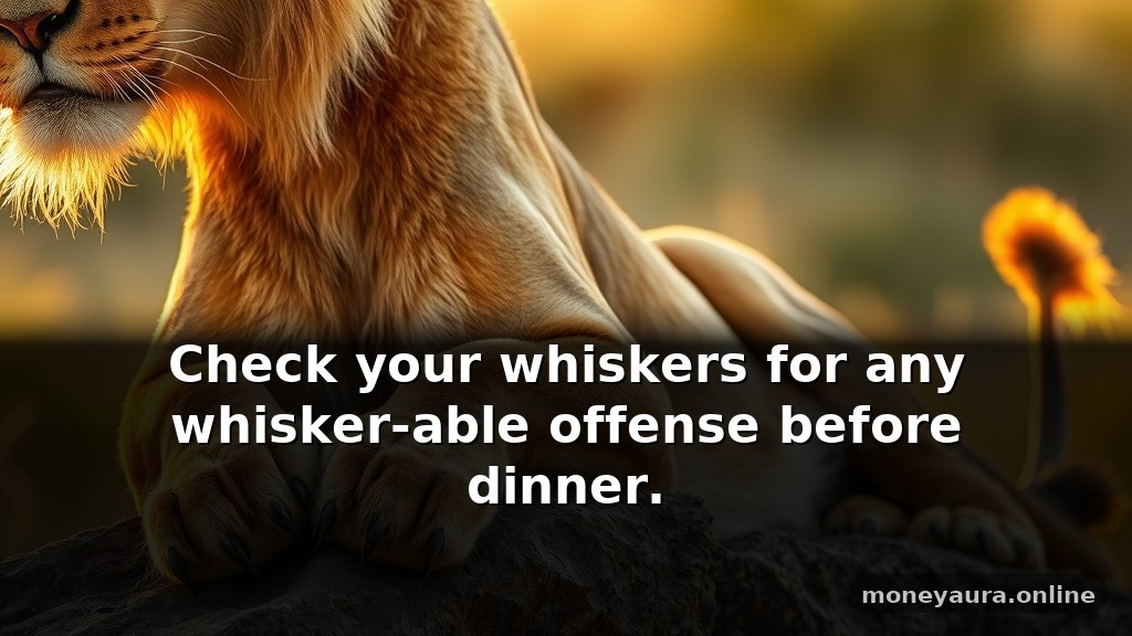 Clever lion puns based on feline anatomy