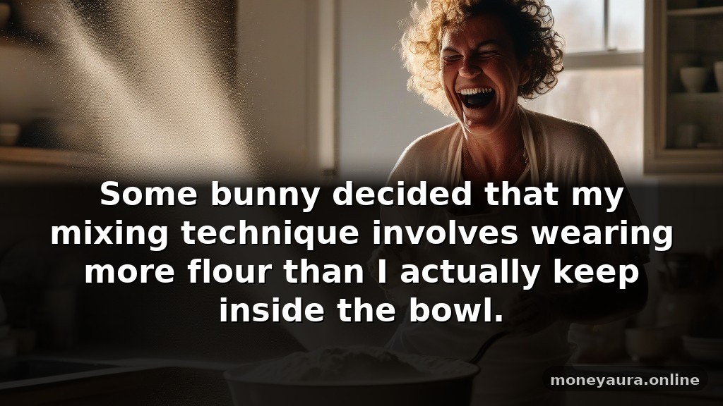 Easter puns for a baking session with messy flour